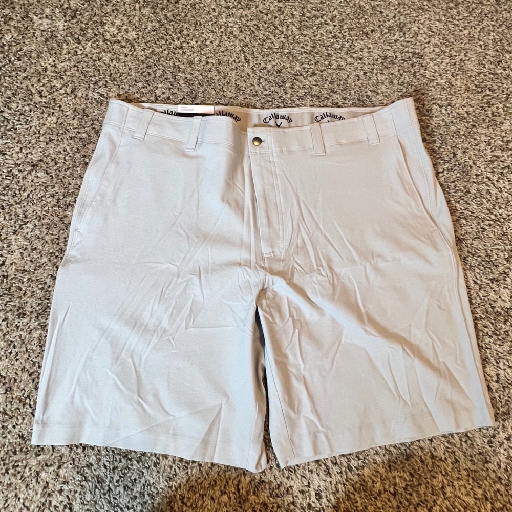 Callaway‎ Mens Performance Golf Shorts Pearl Grey Size 40 Opti-Dri CGRBA0F7 NEW